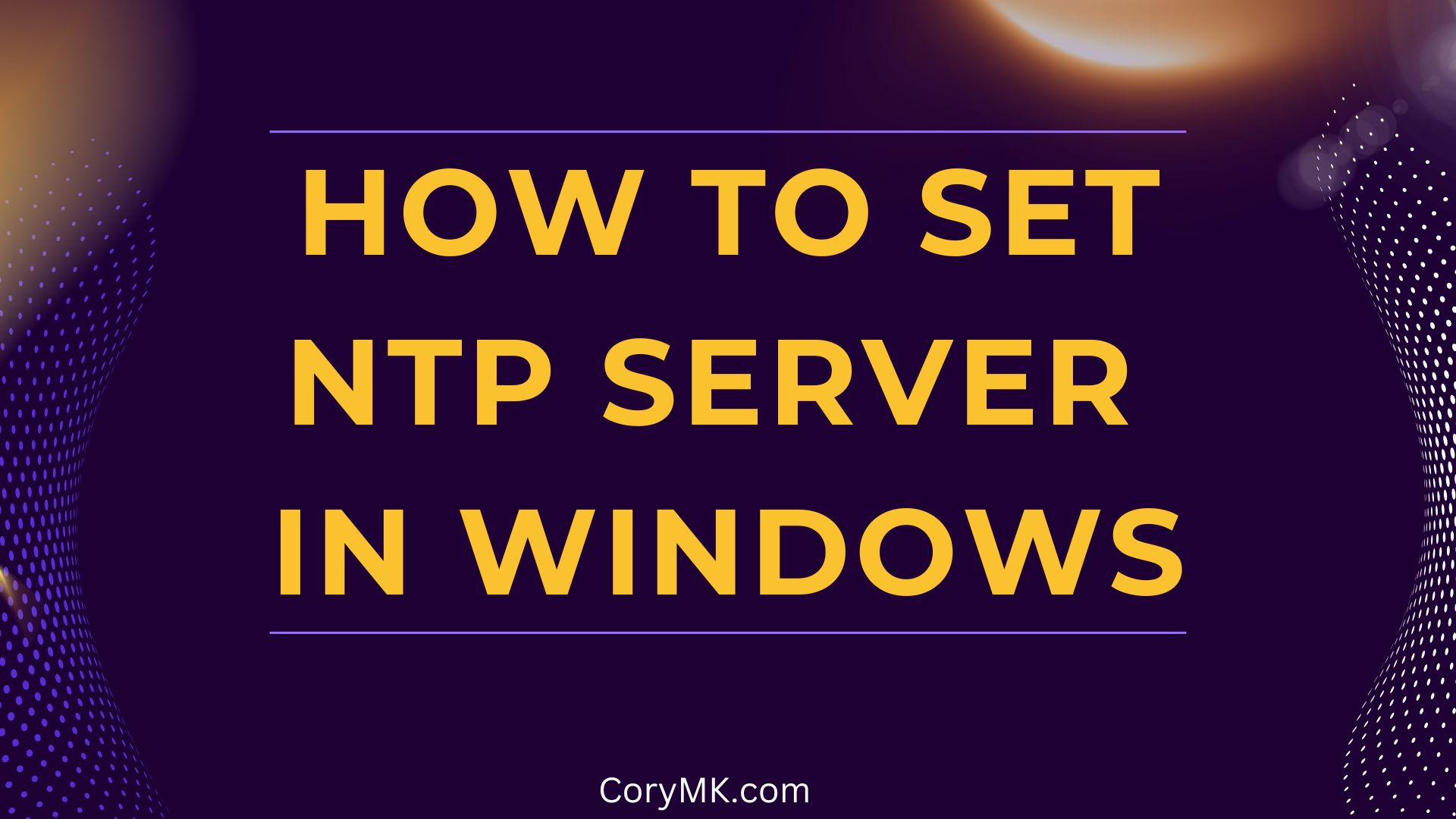 How to Set NTP Windows 2016